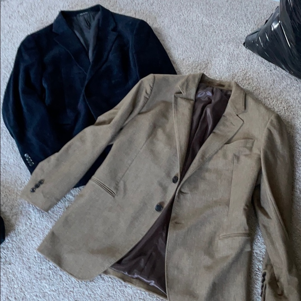 Armani corduroy blazers navy and tan